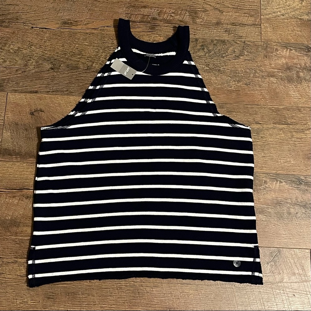 NWT Aerie Sleeveless Navy & White Striped Tank Size Medium